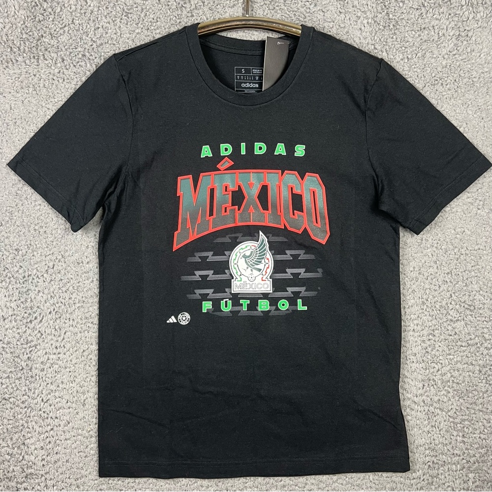 NEW! Adidas Mexico Futbol Soccer Tee Men's T-Shirt Size Small Regular Fit JW1870